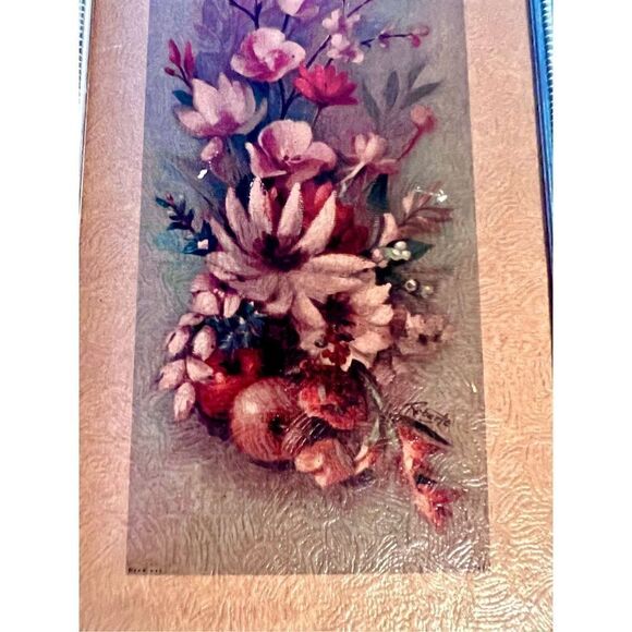 Set of 2 Vintage MCM Roberto Framed Butterfly Flower Botanical Prints Litho - Picture 8 of 15